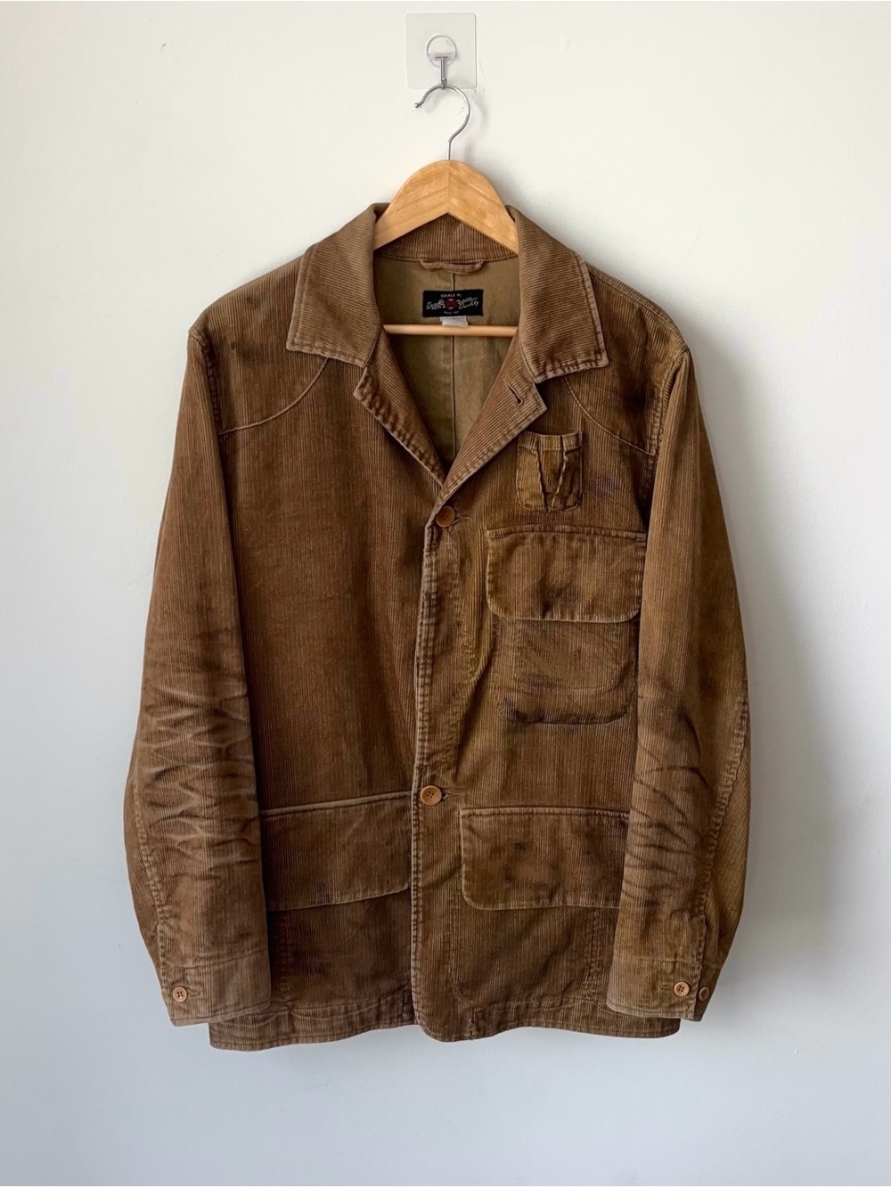 RRL Double RL Distressed Corduroy Blazer Chore Jacket Size M/L Workwear Rugged